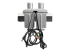 StarTech.com Desk Mount Dual Monitor Arm with USB & Audio, Grommet/Desk Clamp VESA Mount for up to 32 inch Displays, 2x USB, 2x 3.5mm audio, Ergonomic Full Motion Dual Monitor Arm, Silver - Närbild