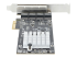 StarTech.com 4-Port 2.5Gbps NBASE-T PCIe Network Card, Intel I225-V Chip, Quad Port Computer Network Card, Multi-Gigabit NIC, PCI Express Server LAN Card, Desktop Ethernet Interface Card, PCI Express 2.0 (PR42GI-NETWORK-CARD) - Höger sida