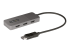 StarTech.com 3-Port MST Hub, DisplayPort to Triple HDMI Monitors, 4K 60Hz, DP 1.4 Multi-Monitor Video Adapter with 1ft (30cm) Built-in Cable, USB Powered, Windows Only - Vänster vinkel