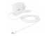 StarTech.com USB C Wall Charger, USB C Laptop Charger 60W PD, 6ft/2m Cable, Universal Compact Type C Power Adapter, Dell XPS/Lenovo X1 Carbon, HP EliteBook, MacBook, USB IF/CE Certified - Vänster vinkel