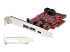 StarTech.com 5-ports USB PCIe-kort - Vänster vinkel