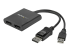StarTech.com 2-Port Multi Monitor Adapter, DisplayPort 1.2 MST Hub, Dual 4K 30Hz or 1080p, USB Bus Powered, Video Splitter for Extended Desktop Mode on Windows Only, DP to 2x DP MST Hub - Höger vinkel