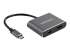 StarTech.com USB C Multiport Video Adapter, 4K 60Hz USB-C to HDMI 2.0 or Mini DisplayPort 1.2 Monitor Adapter, USB Type-C 2-in-1 Display Converter HDMI/MDP HBR2 HDR, Works w/ Thunderbolt 3 - Vänster vinkel