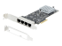 StarTech.com 4-Port 2.5Gbps NBASE-T PCIe Network Card, Intel I225-V Chip, Quad Port Computer Network Card, Multi-Gigabit NIC, PCI Express Server LAN Card, Desktop Ethernet Interface Card, PCI Express 2.0 (PR42GI-NETWORK-CARD) - Vänster vinkel